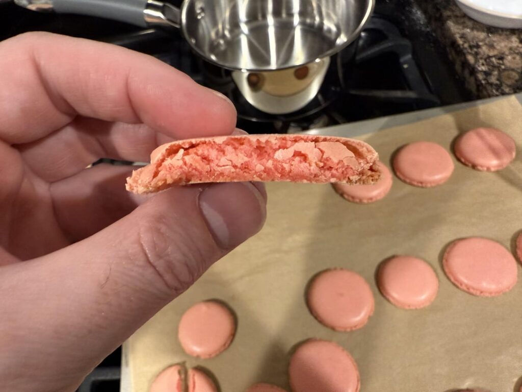 What is feet spreading a sign of? (Besides oven temps)