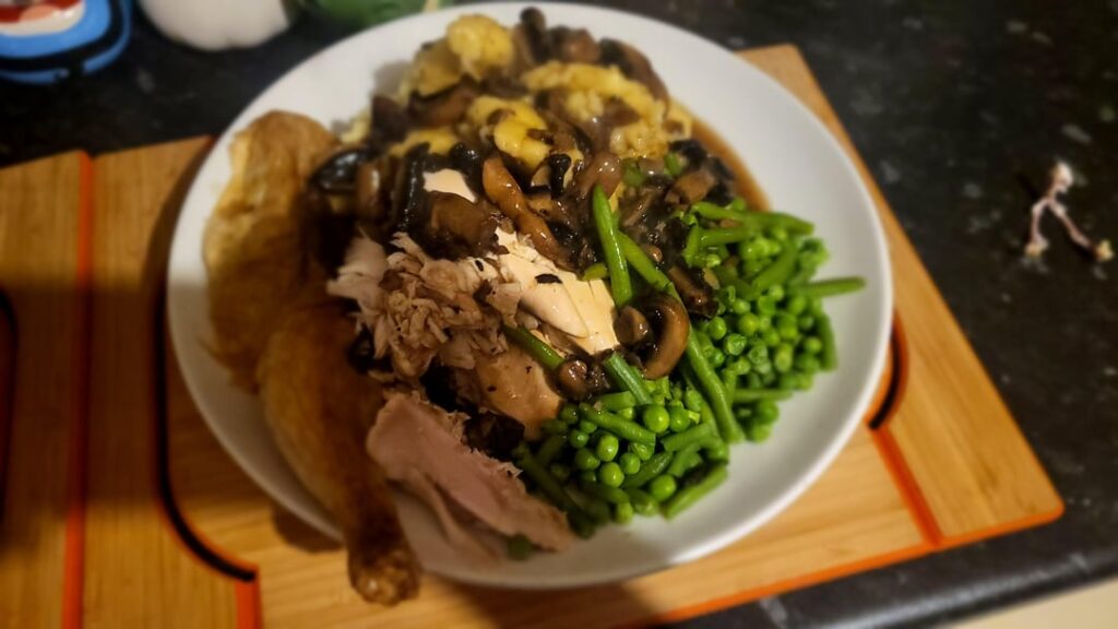 Chicken dinner for a cold Sunday.