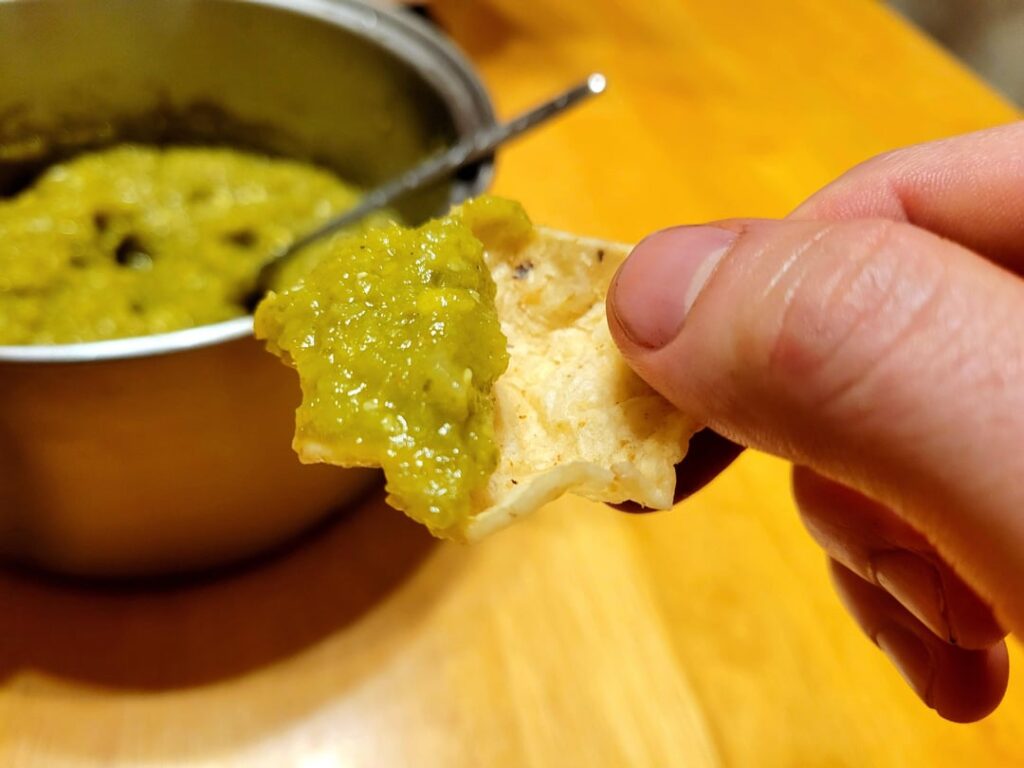 This one is inspired by Mrs. Renfro's green salsa