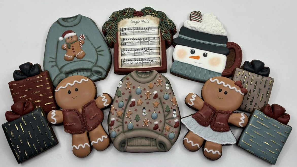 Chocolate Brownie Christmas Sugar Cookies. 24 cookies took me 2.5 days. I though the music sheet would be the death of me 🤣