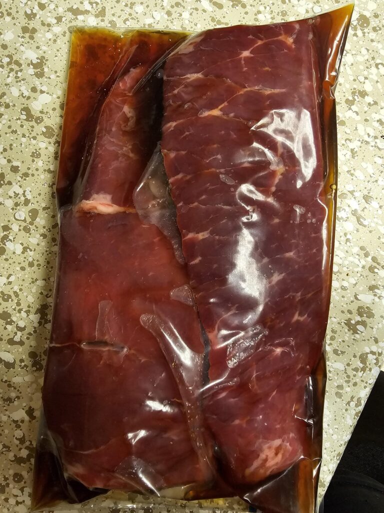 Top round beef nigiri Top round beef nigiri