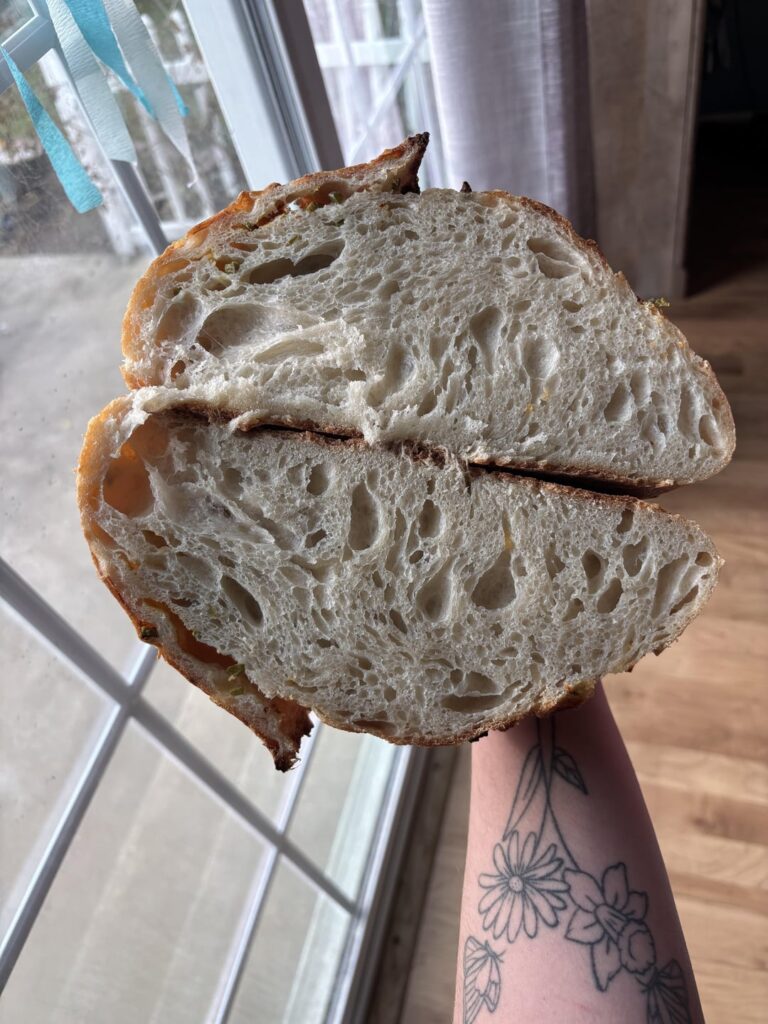 Whoever suggested 65% hydration loaves, you’re a god. Whoever suggested 65% hydration loaves, you’re a god.