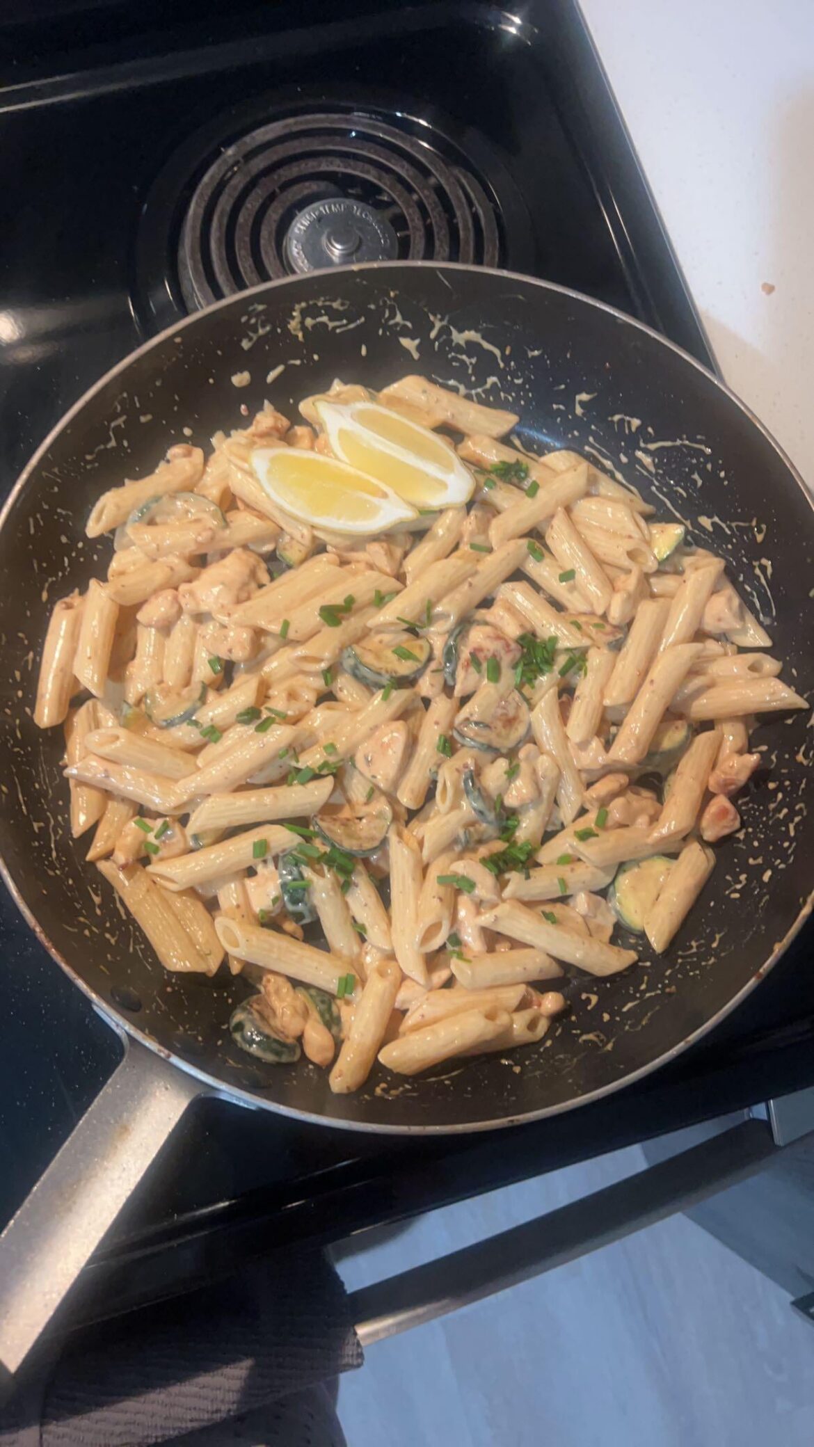 german style smokey chicken penne