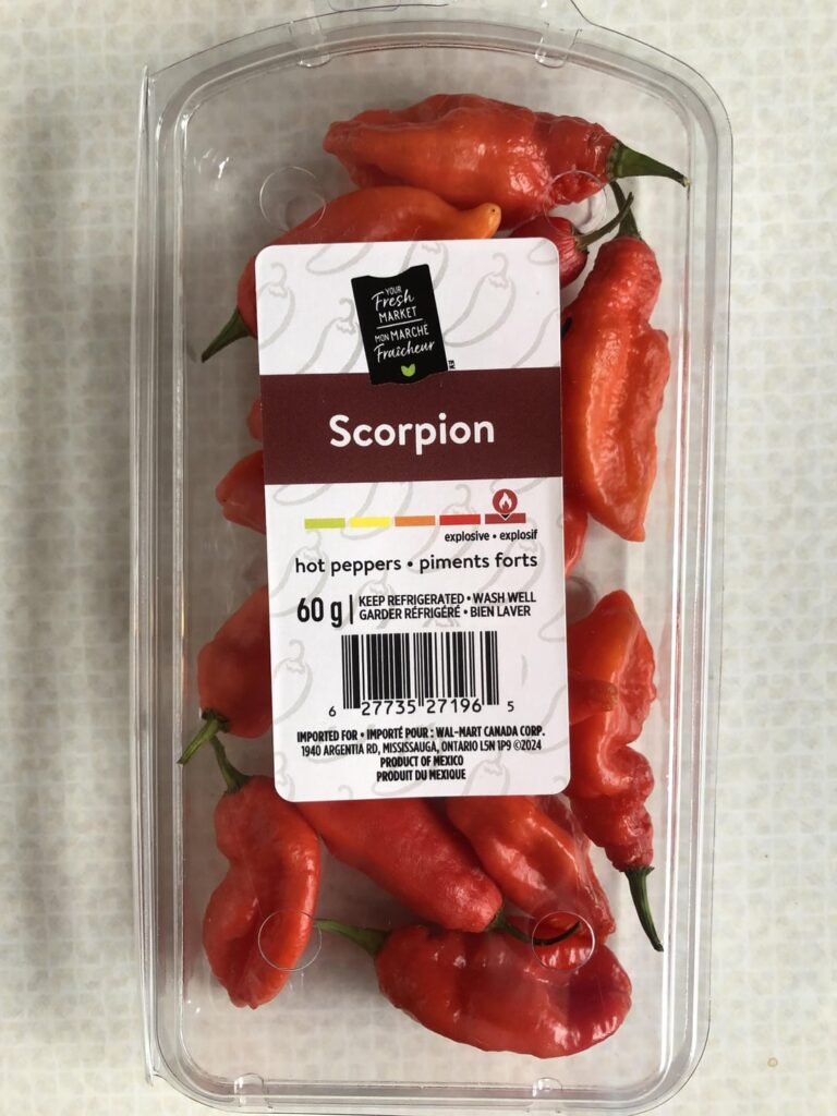 So the label says these are scorpion peppers but…