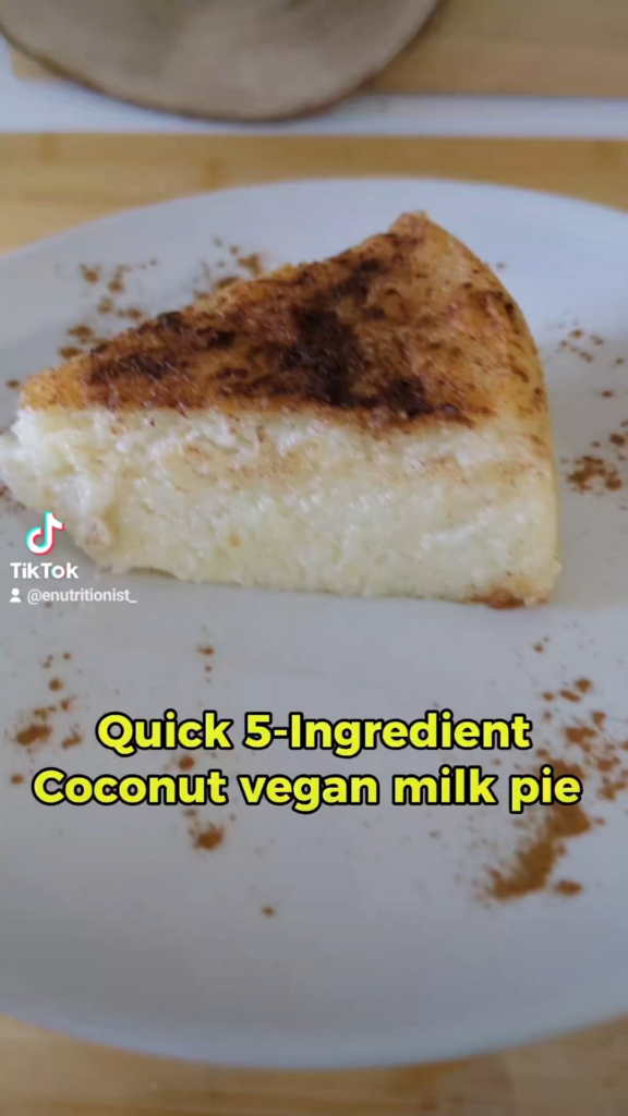 Coconut Milk Pie (Greek Galatopita) Without Sugar