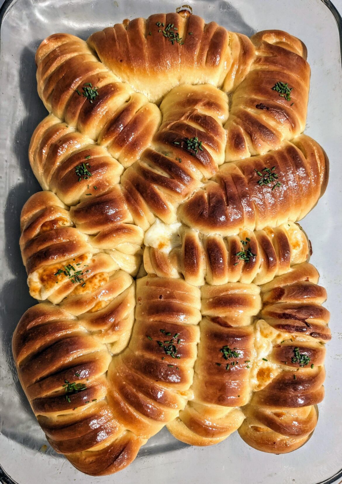 Cheesy caterpillar bread