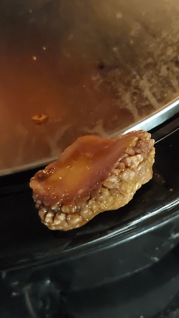 What are these nodules on the pork bones?