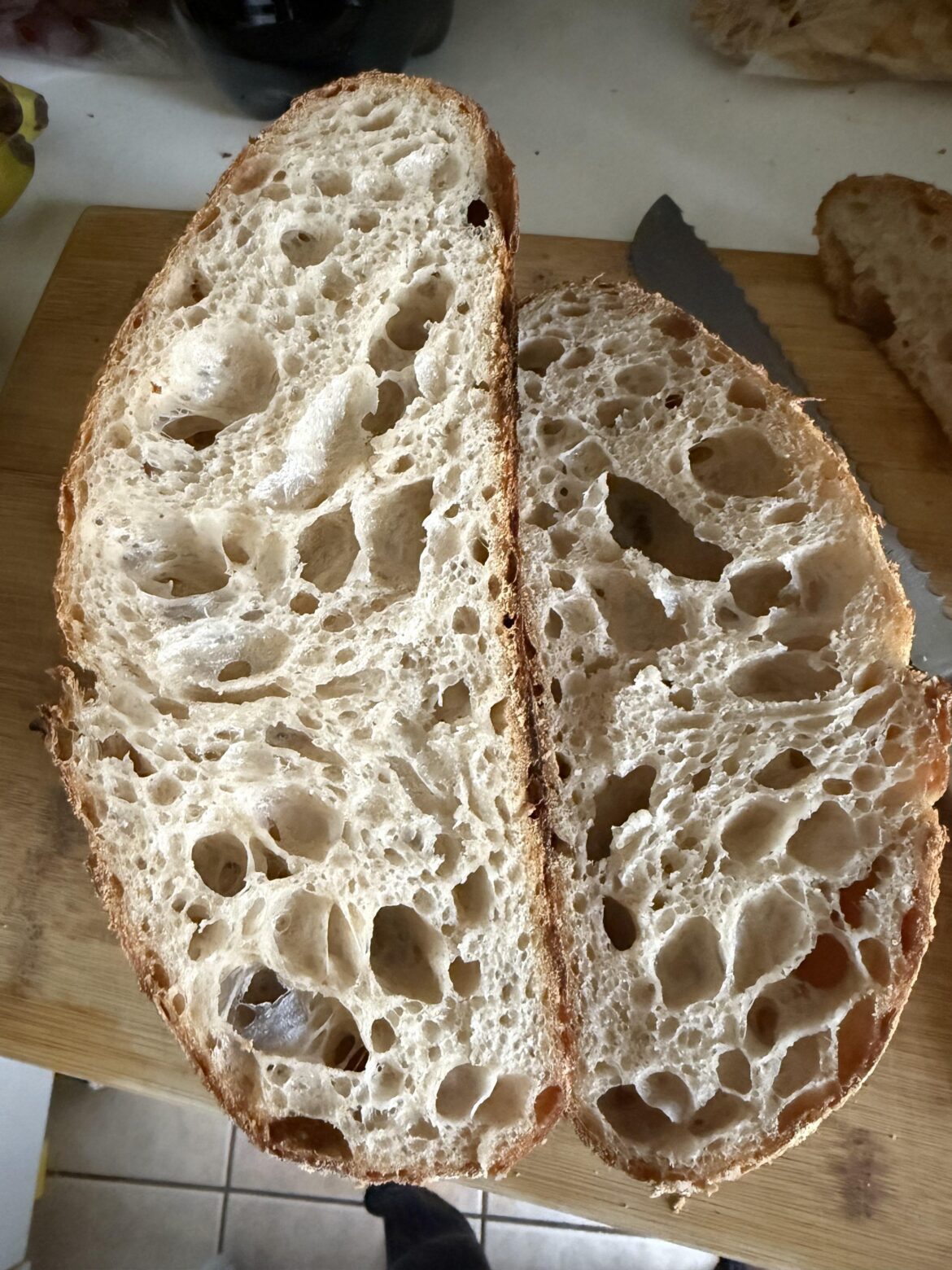 Crumb check, been doing sourdough for a month
