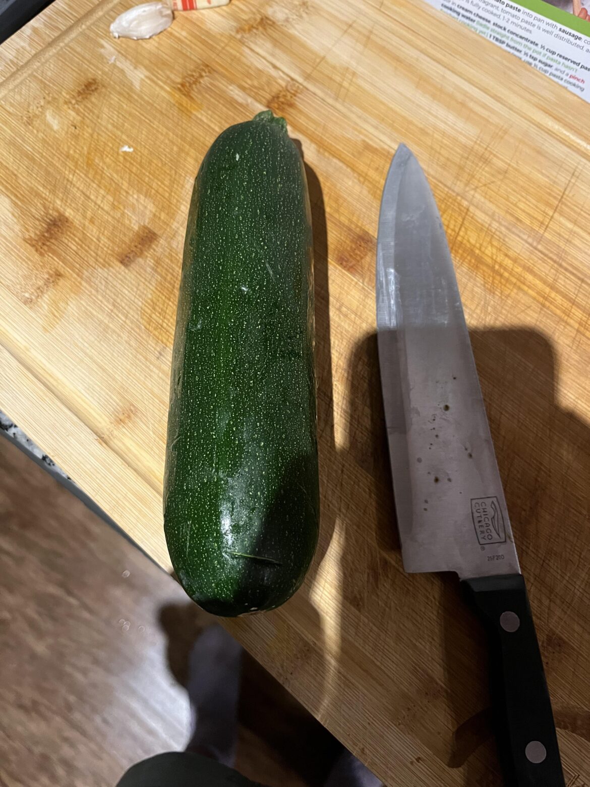 The huge zucchini I got today