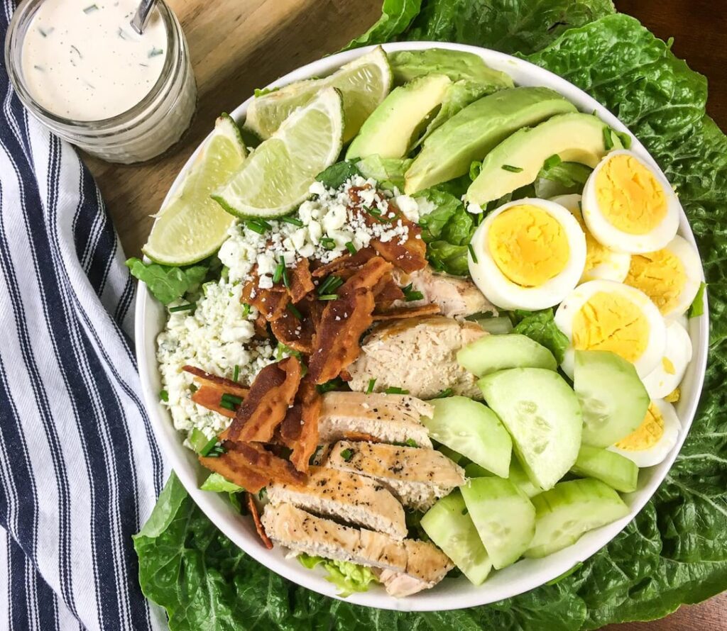 Keto Cobb Salad with Homemade Ranch Dressing