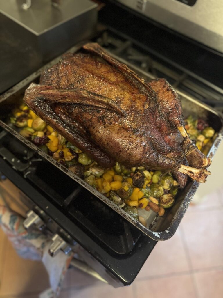 Smoked goose for Friendsgiving