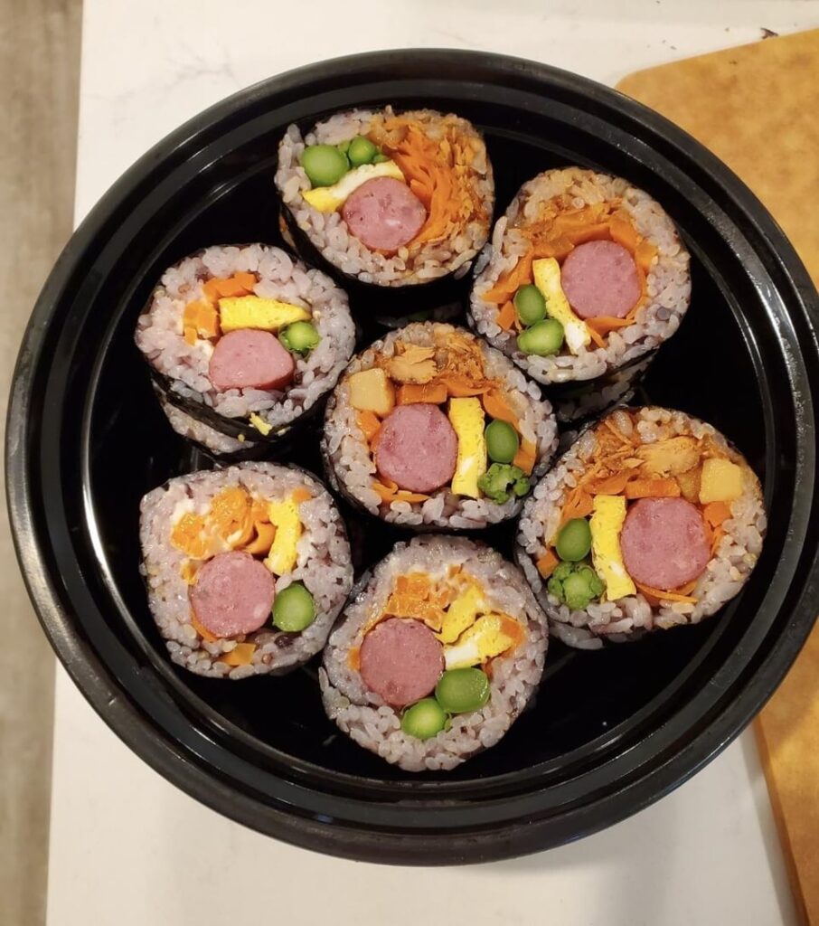 I made 김밥 yesterday.