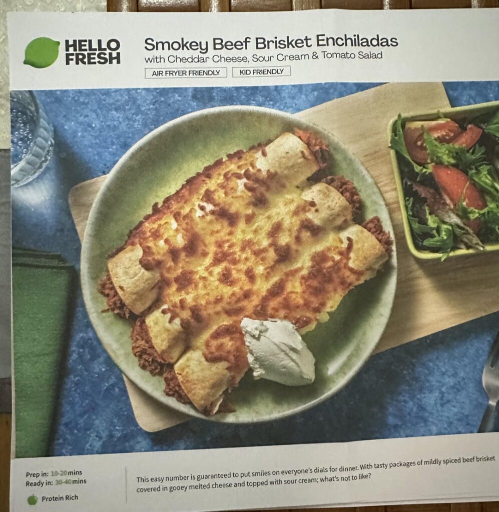 Smokey beef brisket enchiladas