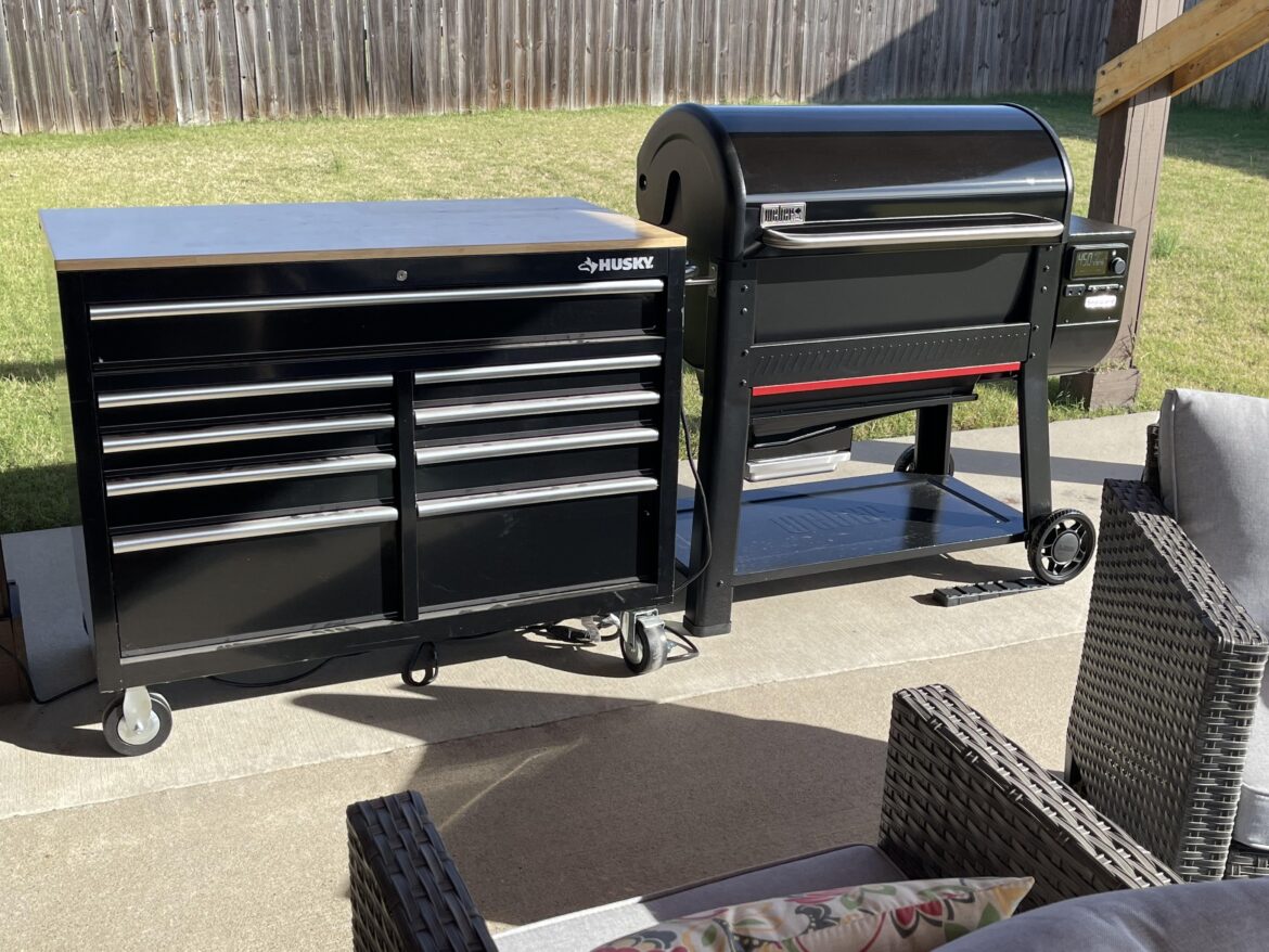 Weber Searwood XL 600 burn in