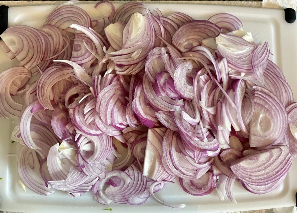 Started with 5 Large Fried Onyums. Total Onyums used in this dish was 7 Large big bois