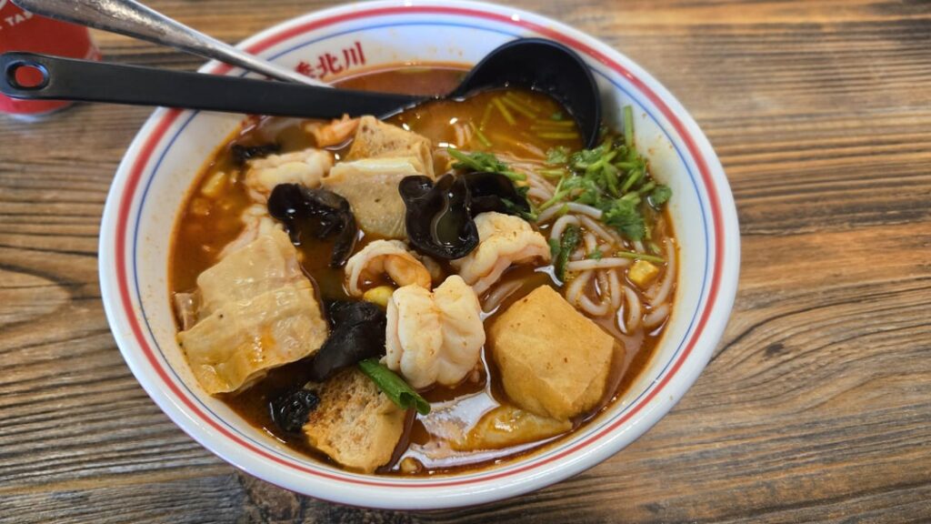 Malai spicy shrimp rice noodles