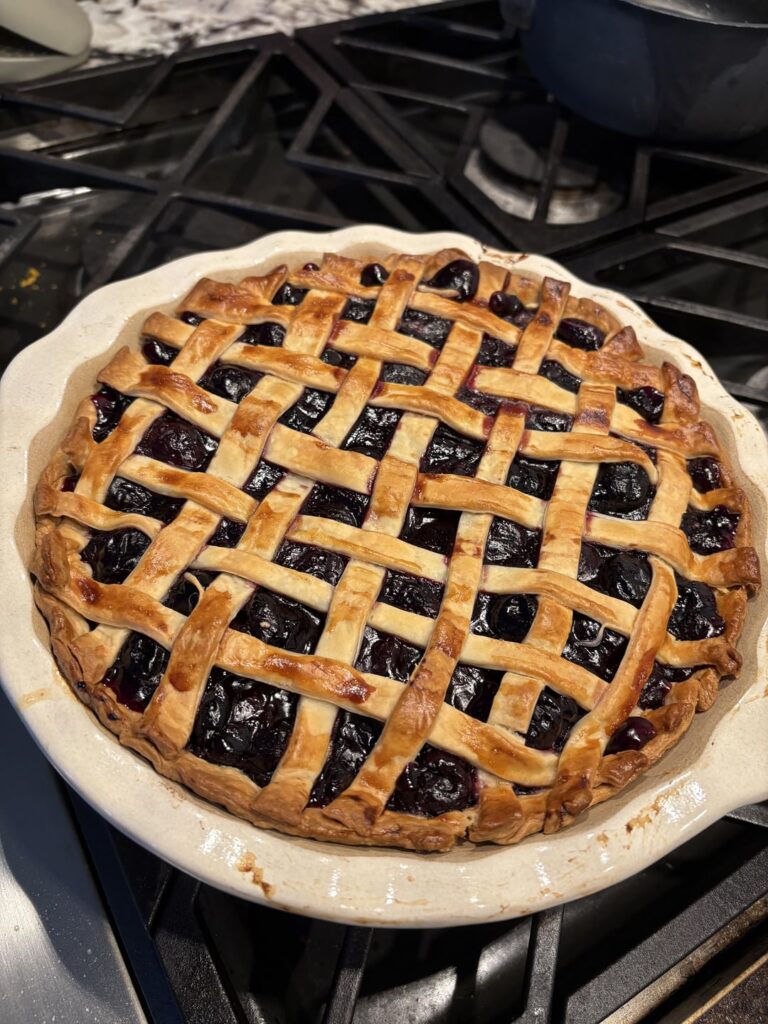 Baked my first cherry pie!