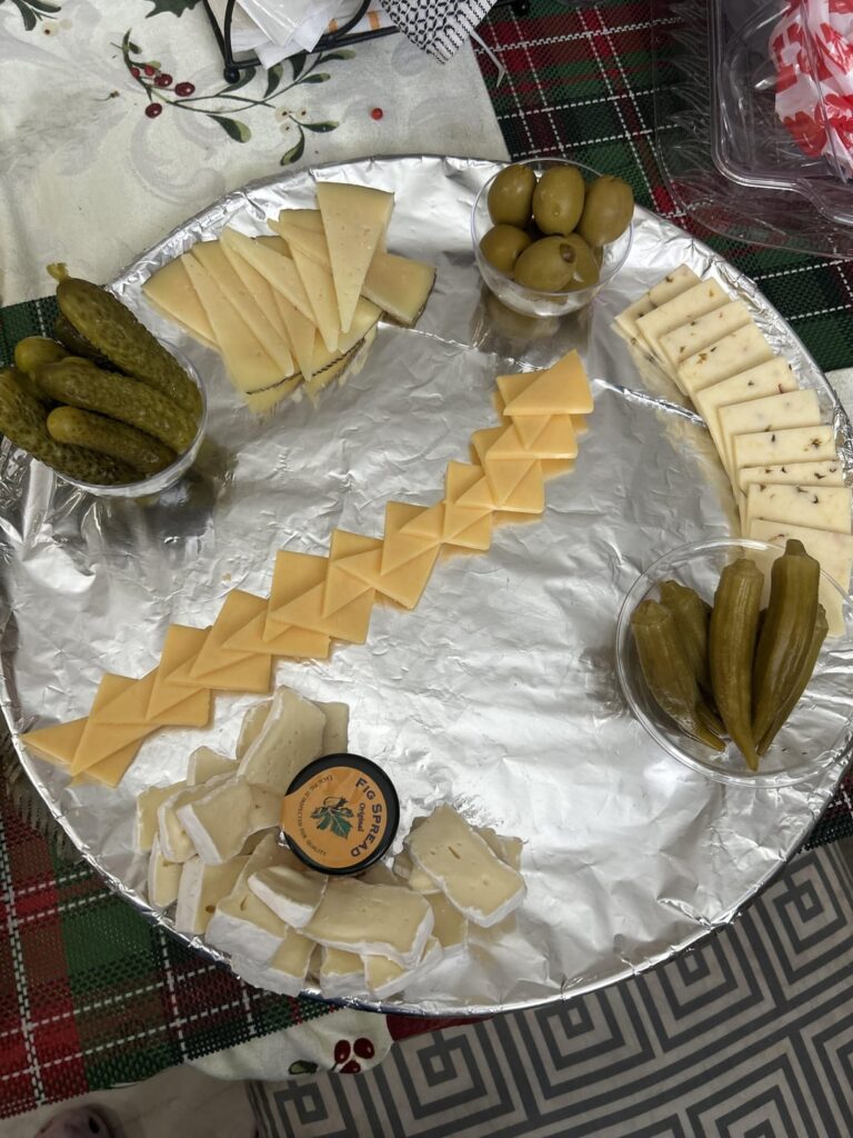 First time charcuterie pizza pan because the board was too small