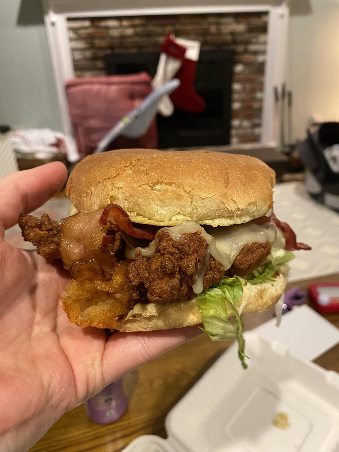 Fried chicken BLT from Oak Barrel Taven