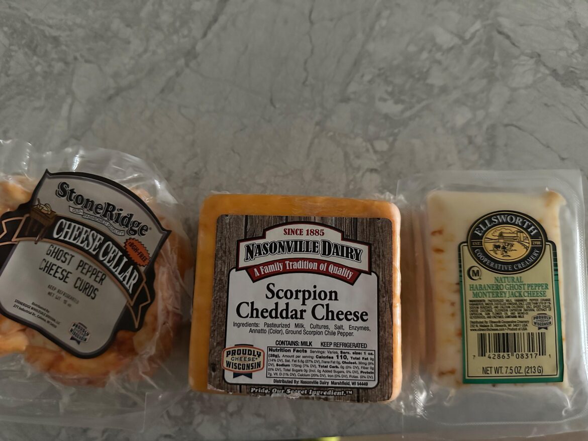 Made a pit stop at a random Wisconsin gas station and found these BEAUTIES. The scorpion cheese ain’t no joke.