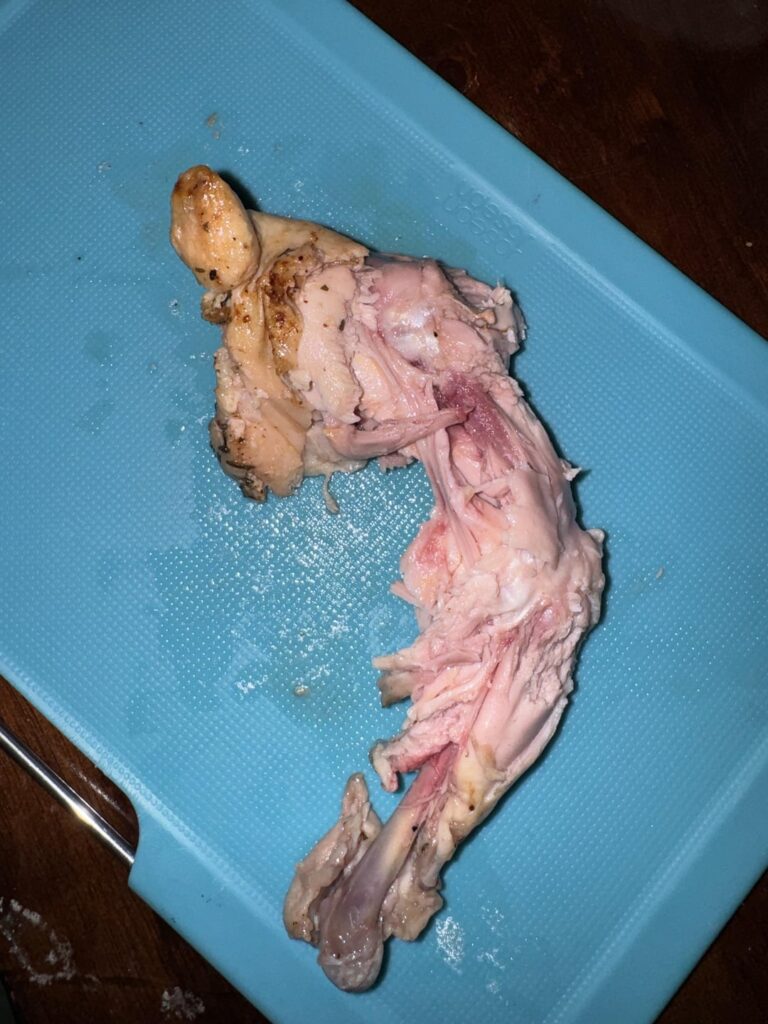 Is this chicken raw? Sous vide at 150 degrees for 1.5 hours and quick sear on cast iron