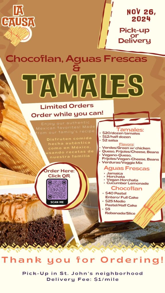 Tamales, chocoflan, & aguas frescas