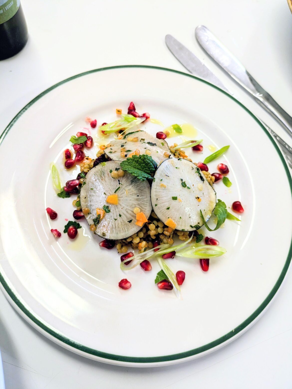Cous cous salad with radish