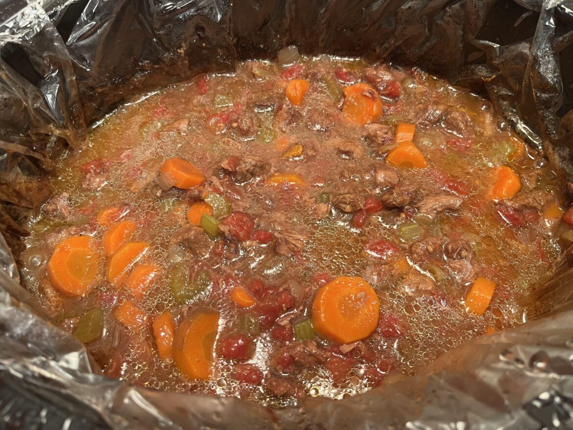 We made beef stew today