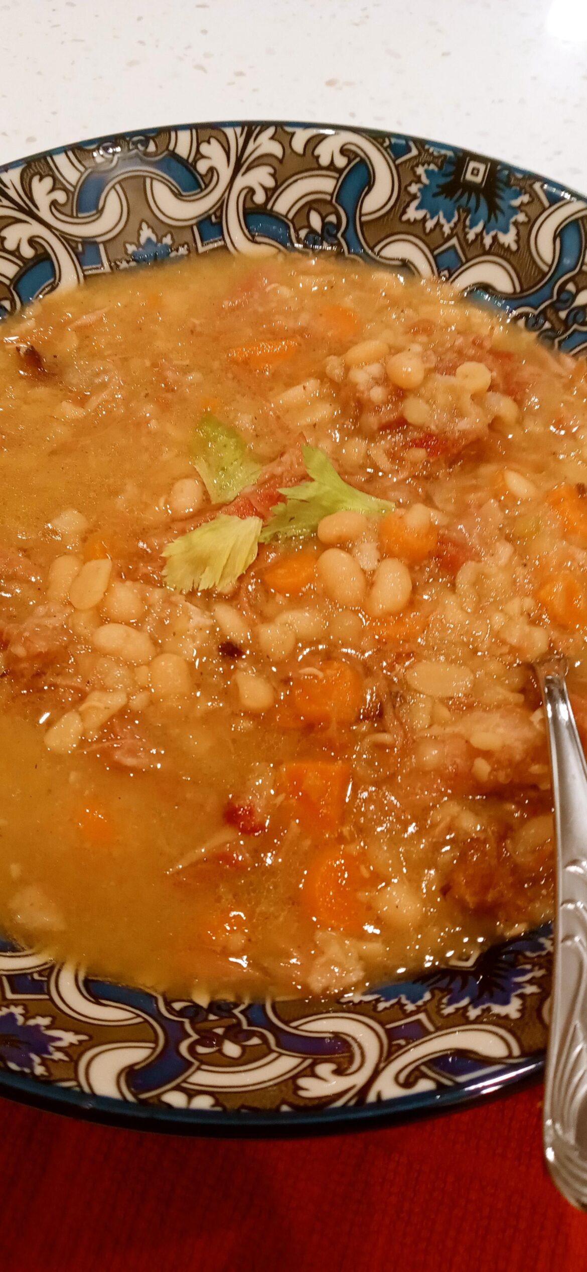 Guys this slow cooker ham and beans soup was the best!