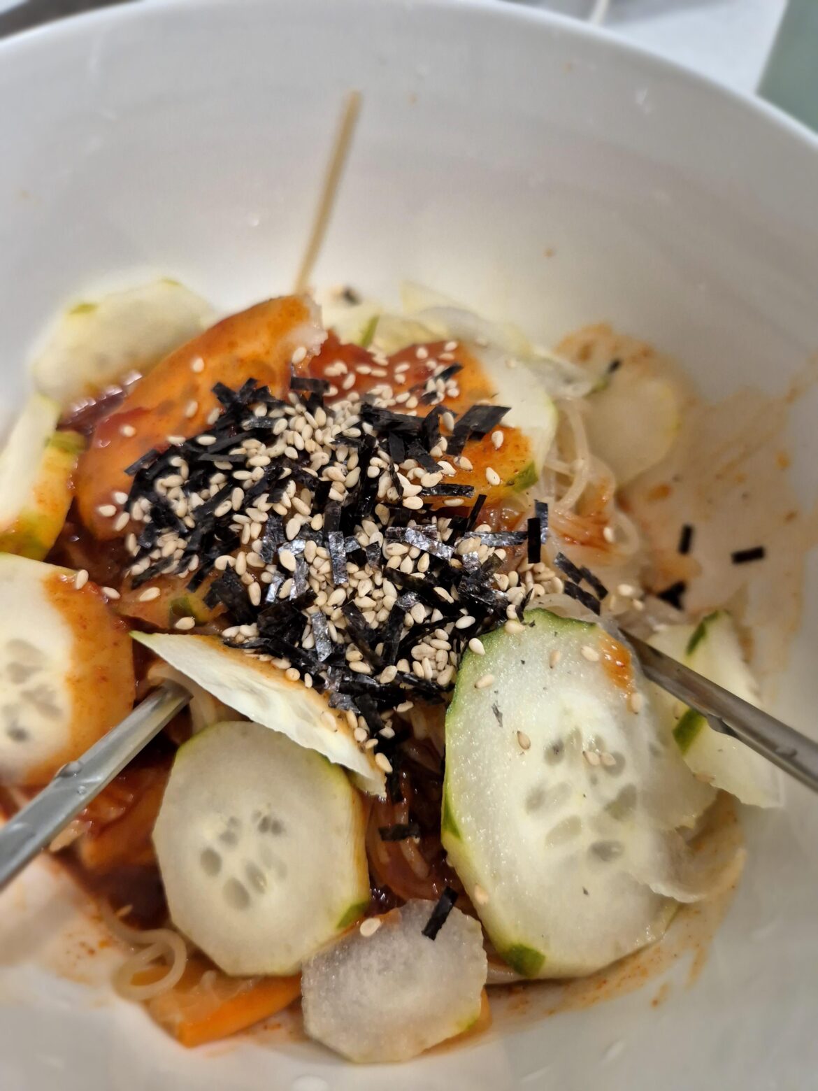 Home made cold noodles