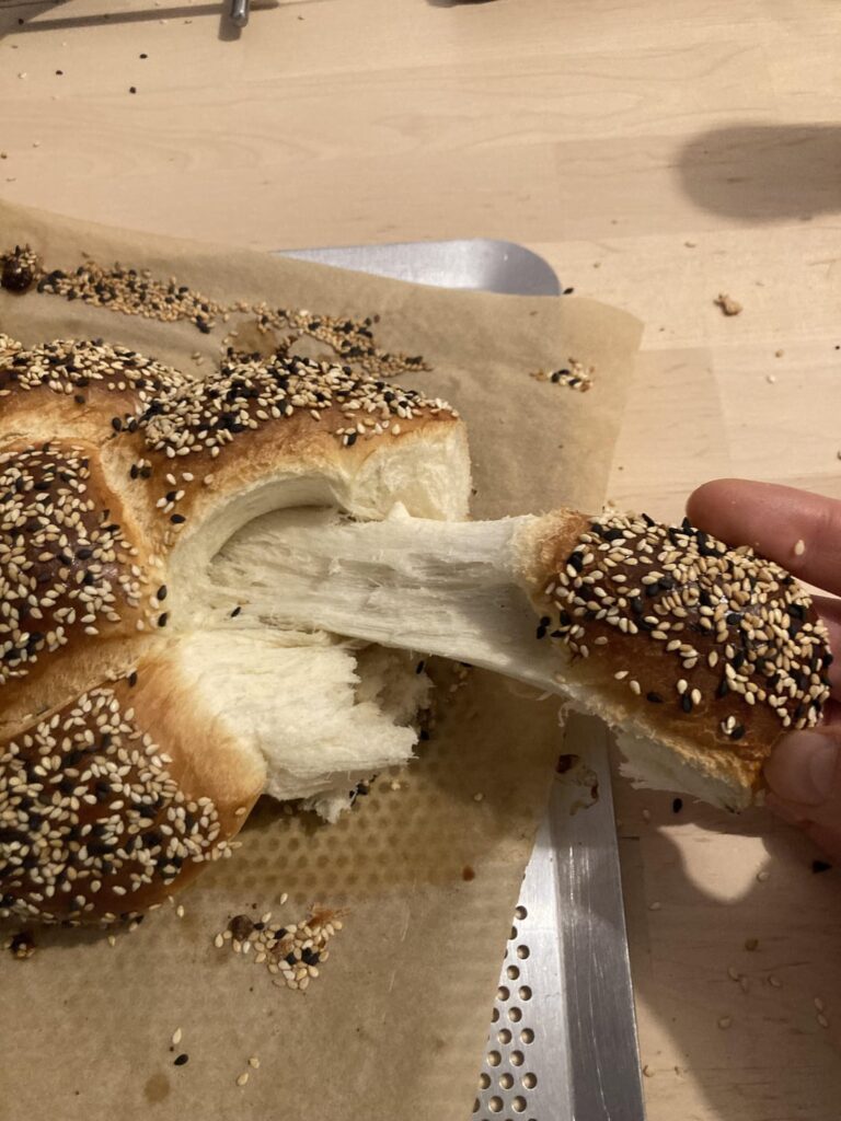 Just a very stringy challah, I love gluten