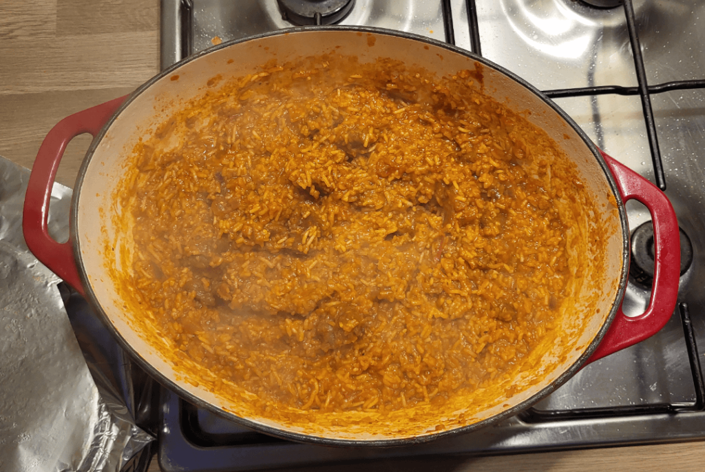 Completely misjudged cooking times and I'm still waiting for my jollof rice at almost 10pm