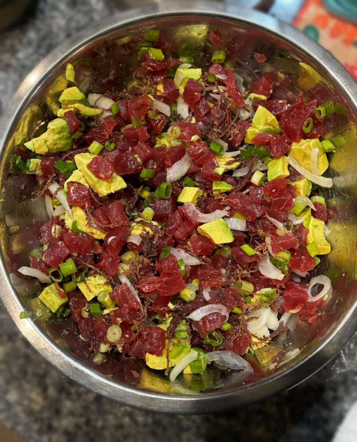 My (fisherman) dad’s freshly caught Otaru poke.