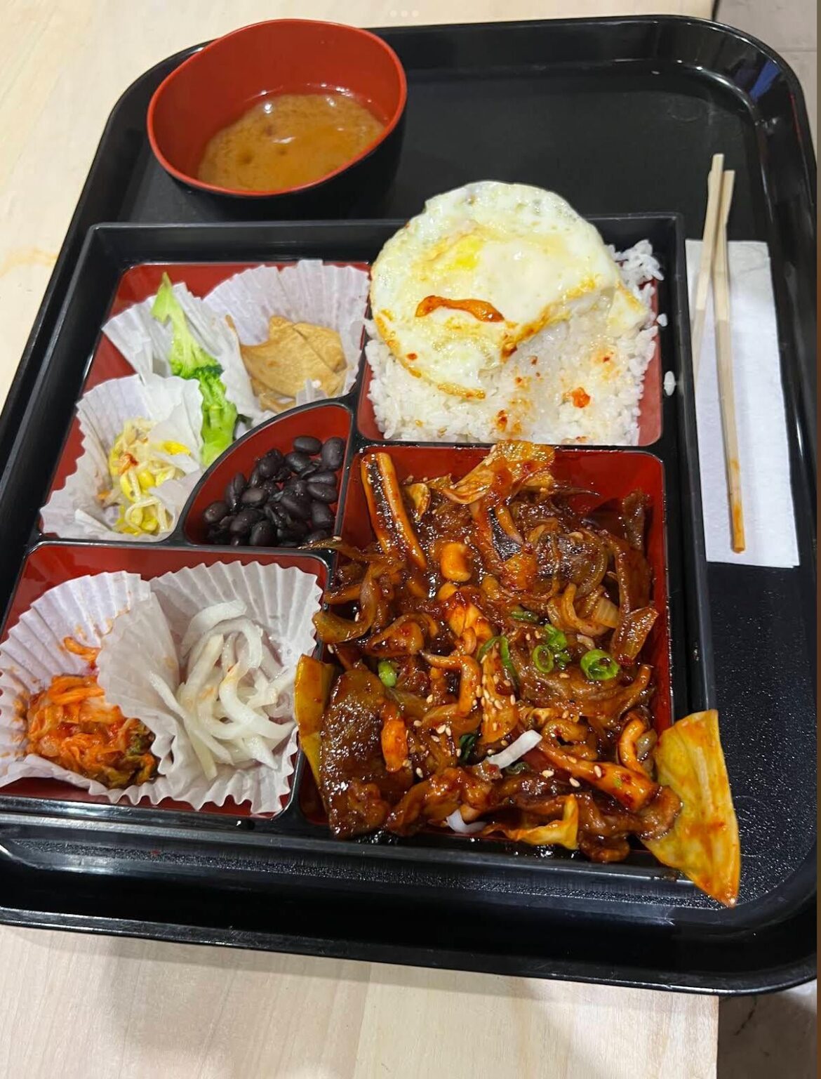 spicy pork and squid at hmart food court (it’s good and cheap’