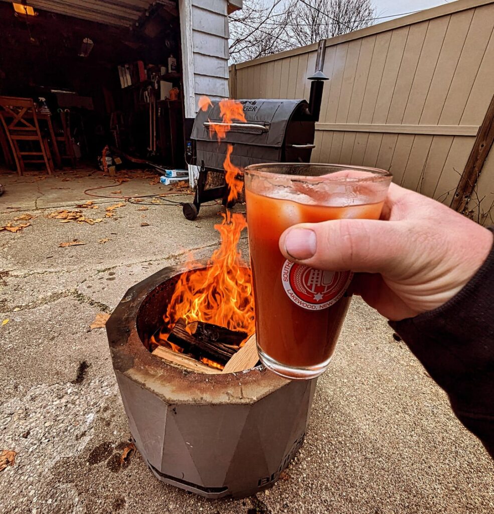 Had a great Thanksgiving morning smoking a ham and a turkey breast
