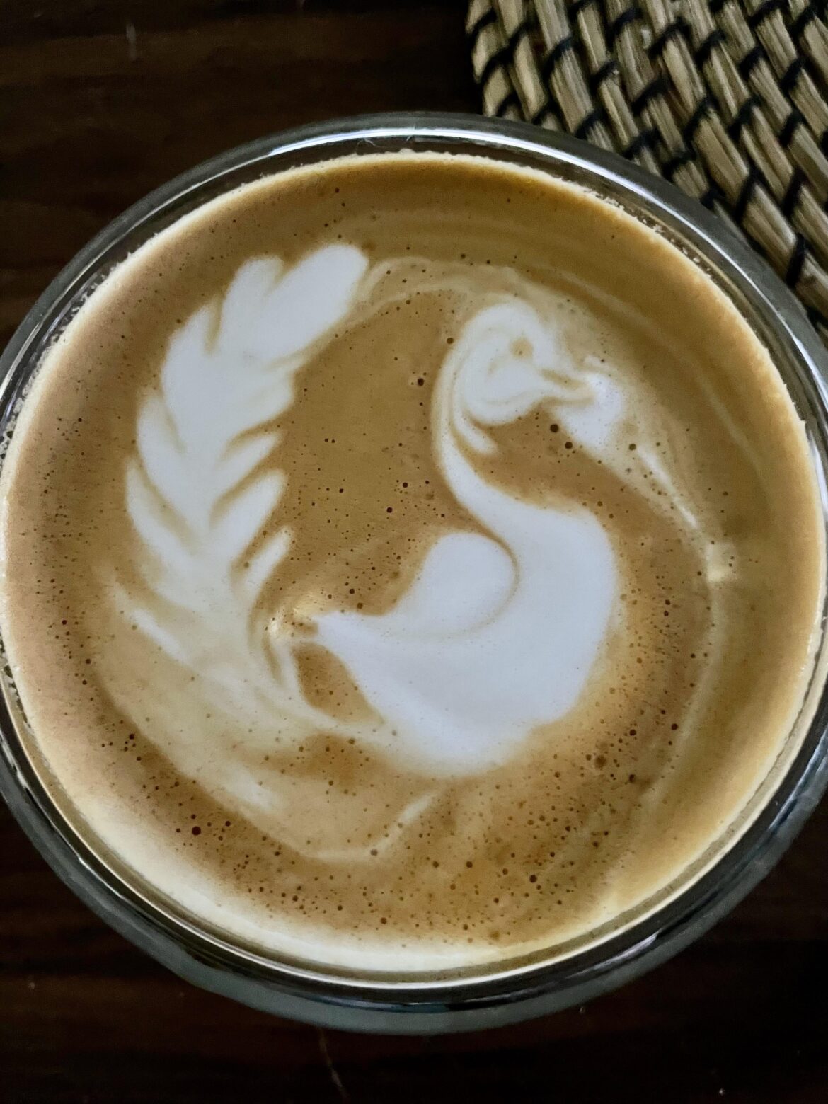 I’m learning coffee art at home :) this was this morning