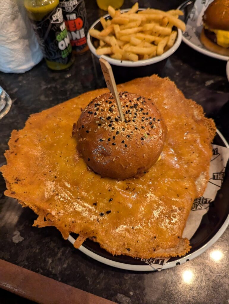 Cheese skirt. Best not eat again for a week