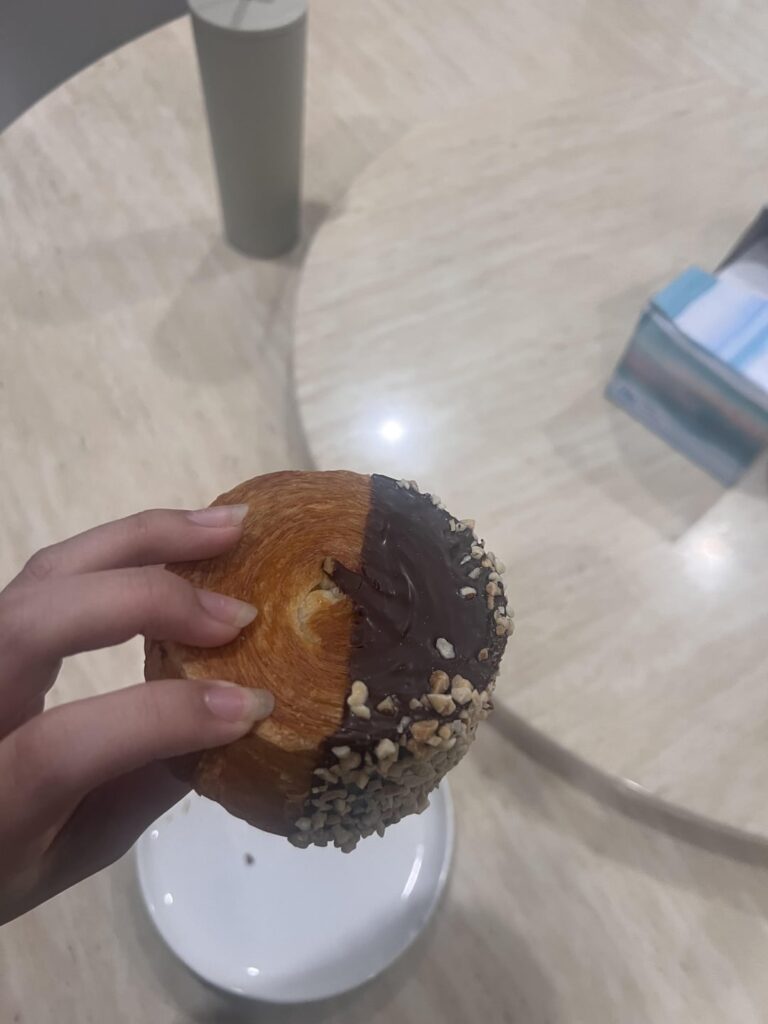 Cals in this chocolate covered bread w/ nuts?