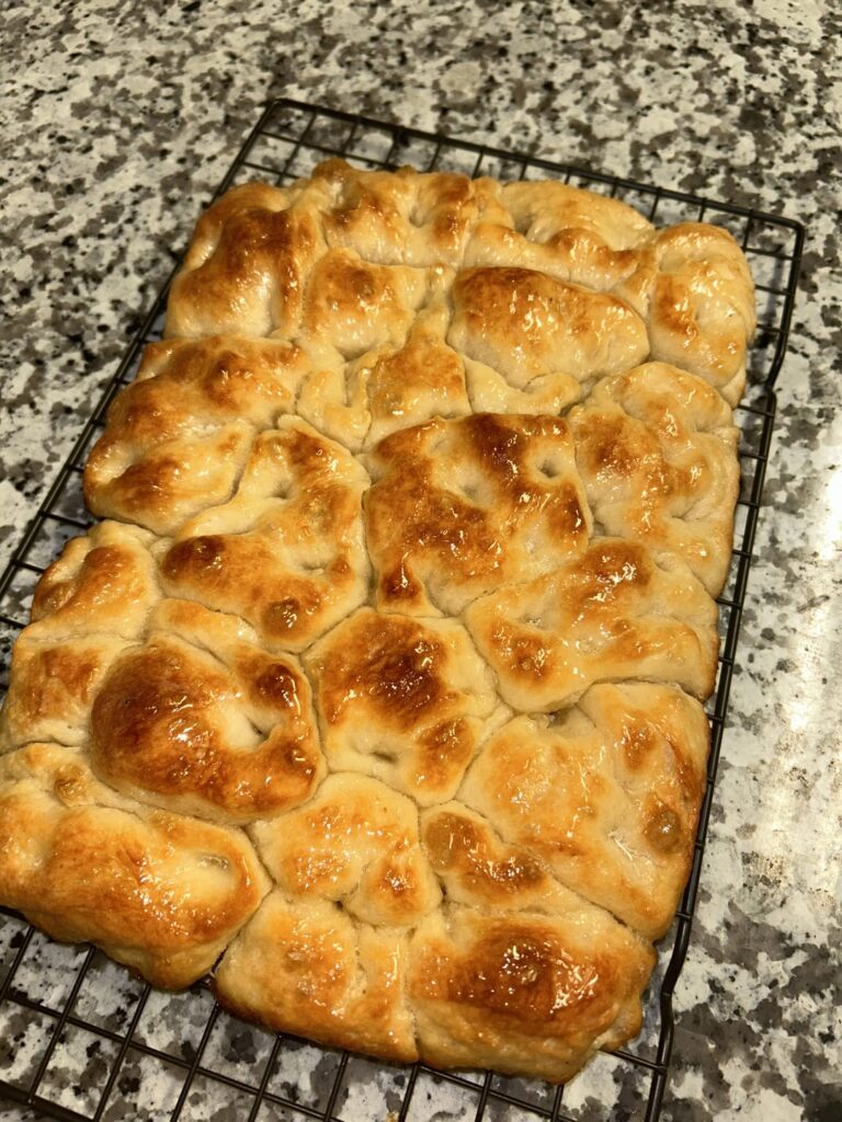 Pull apart honey butter focaccia 😋😋