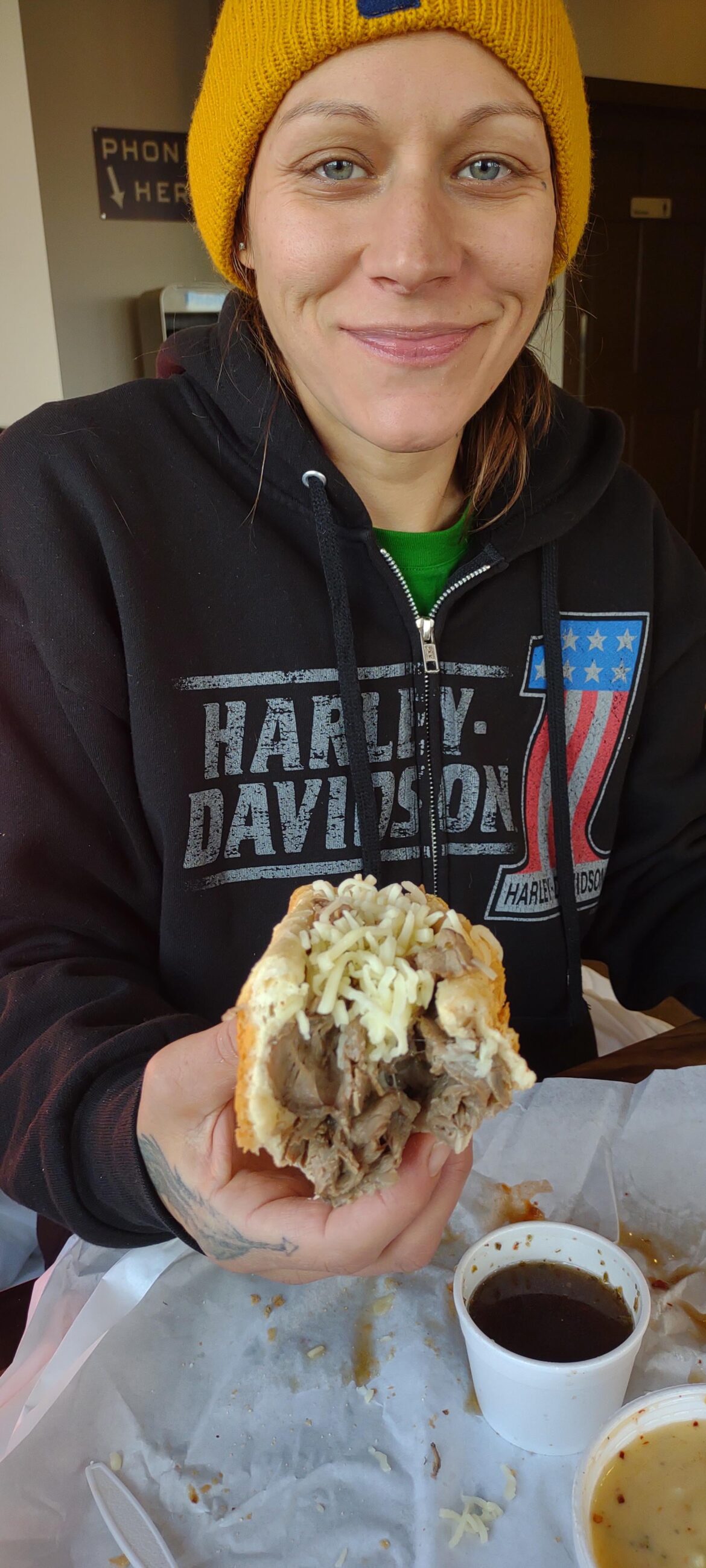 This is an Italian beef sandwich