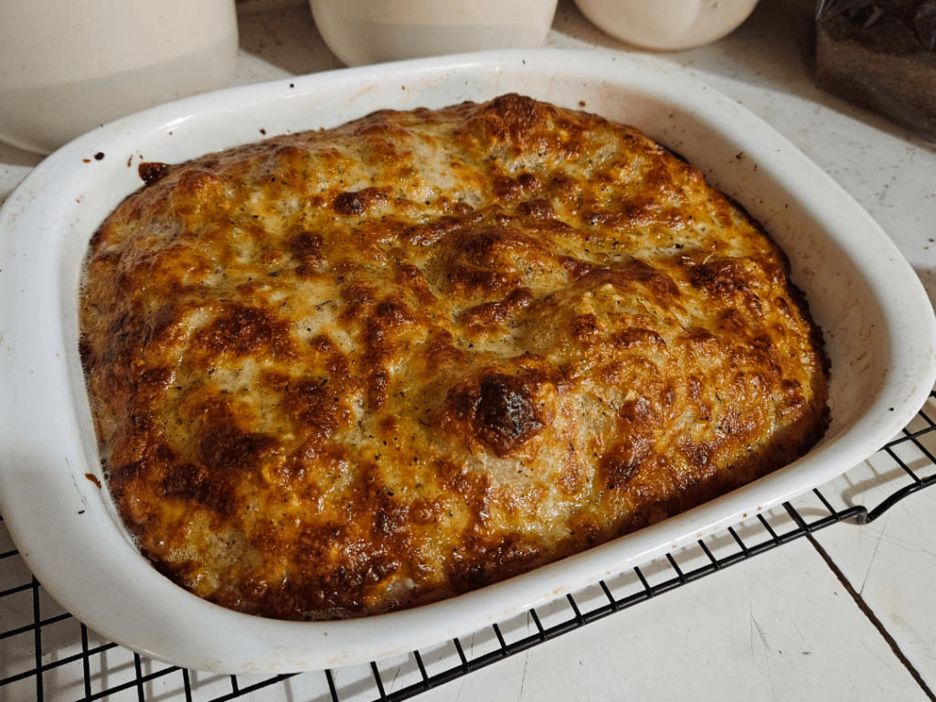 I made cheesy focaccia