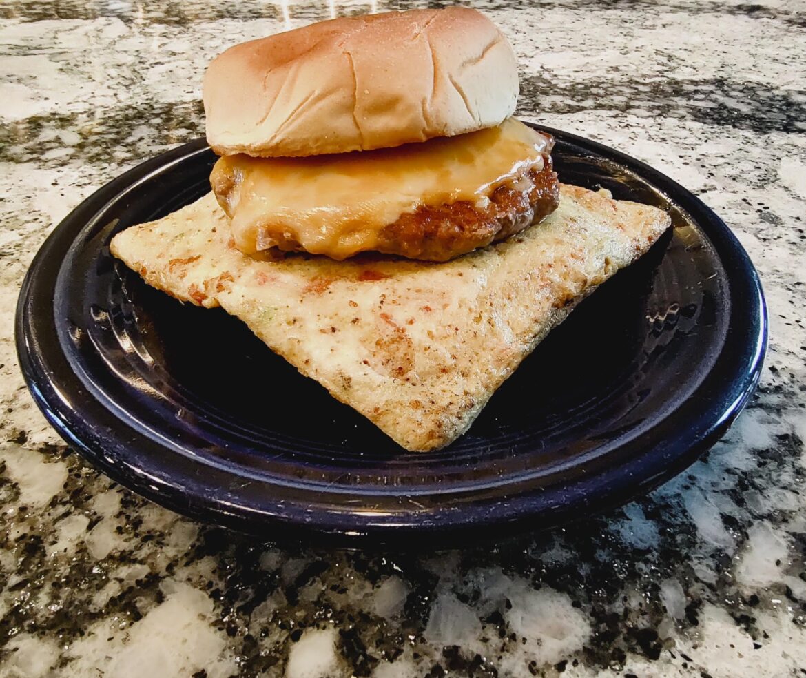 Square egg breakfast sammy.