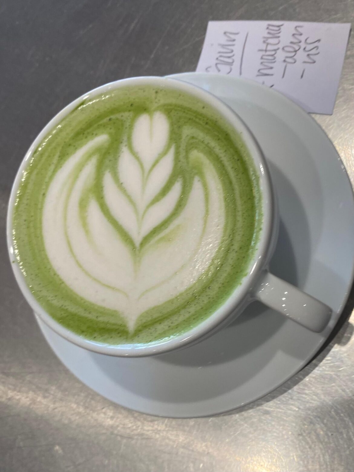 I just wanted to share some latte art I’m proud of made with almond milk!
