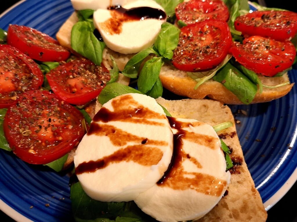 Caprese sandwich on ciabatta. Simple and tasty.