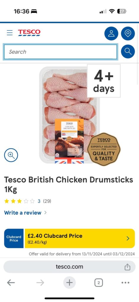 Why is this chicken so high in fat and calories compared to a different brand of Chicken drum stick