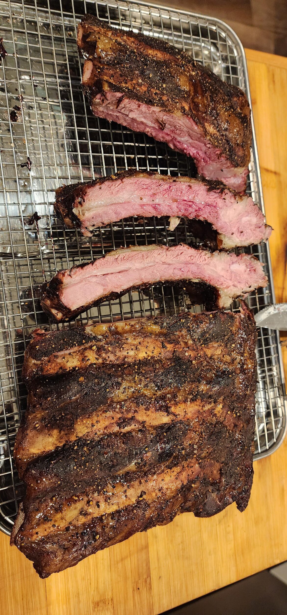 Beef rib temp journey