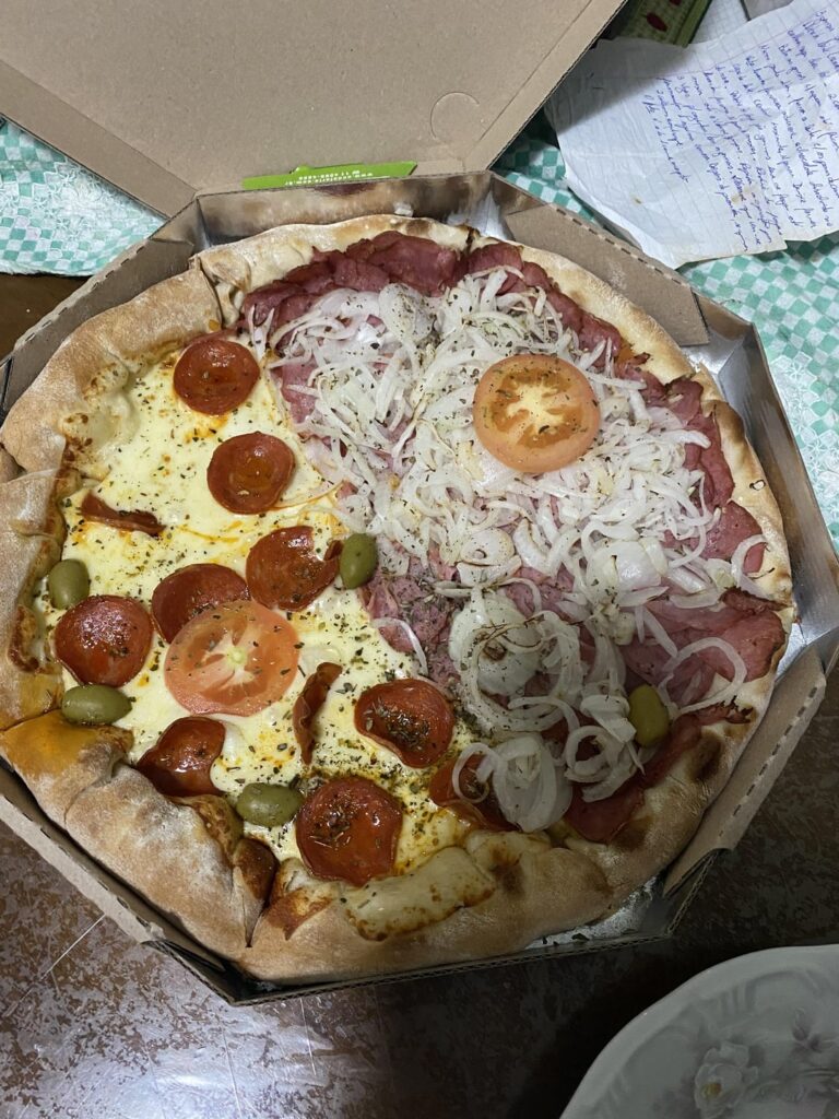 onion with pizza