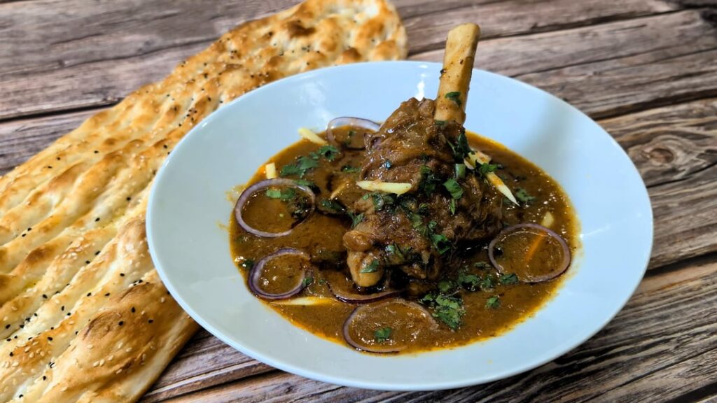 My lamb shank nihari, Slow cooked lamb in a rich thick gravy