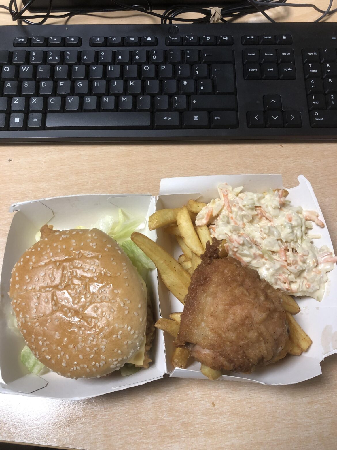 Hung over and at work on a Saturday. Zinger tower box meal please save me.