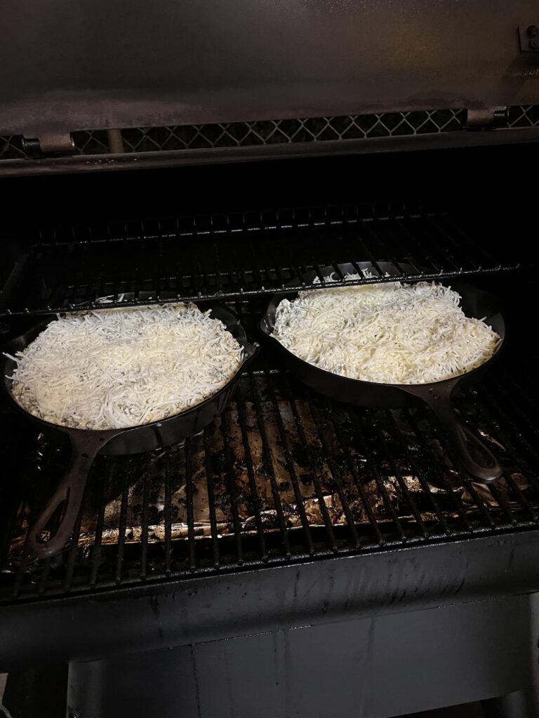 Smoked turnip green and hog jowl dip